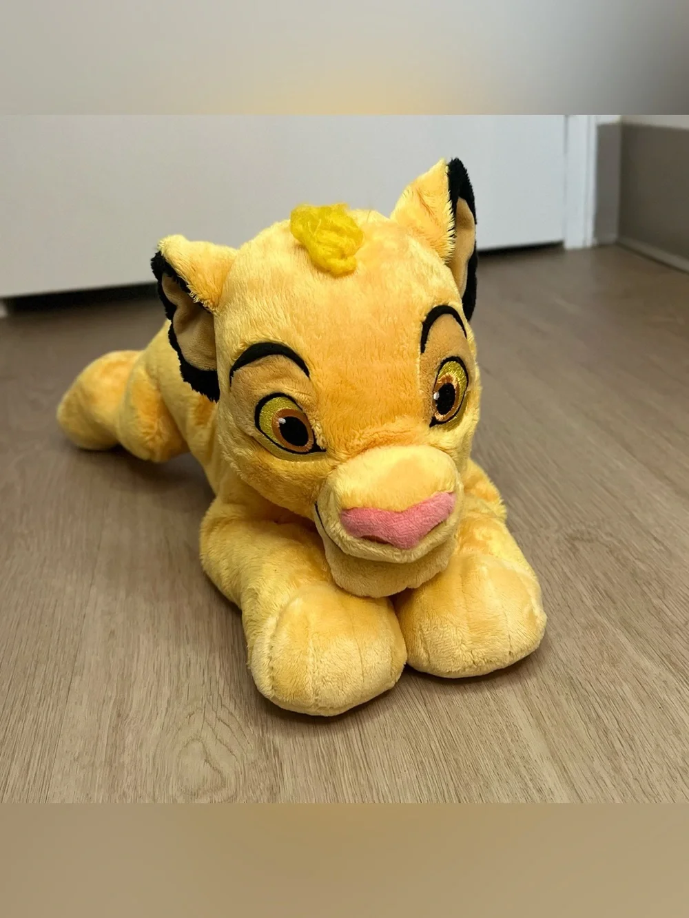 Disney Yellow Simba Cub Plush with Pink Nose - Lion King